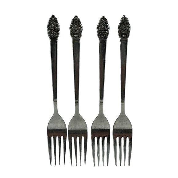 Oneida ERIKA Dinner Fork 7‎ 1/4" tainless Steel Flatware Set Of 4 - Picture 1 of 6